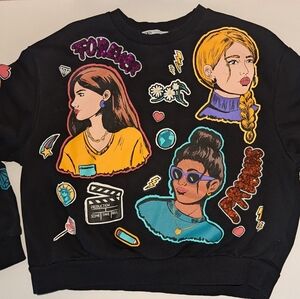 Zara black sweatshirt size medium